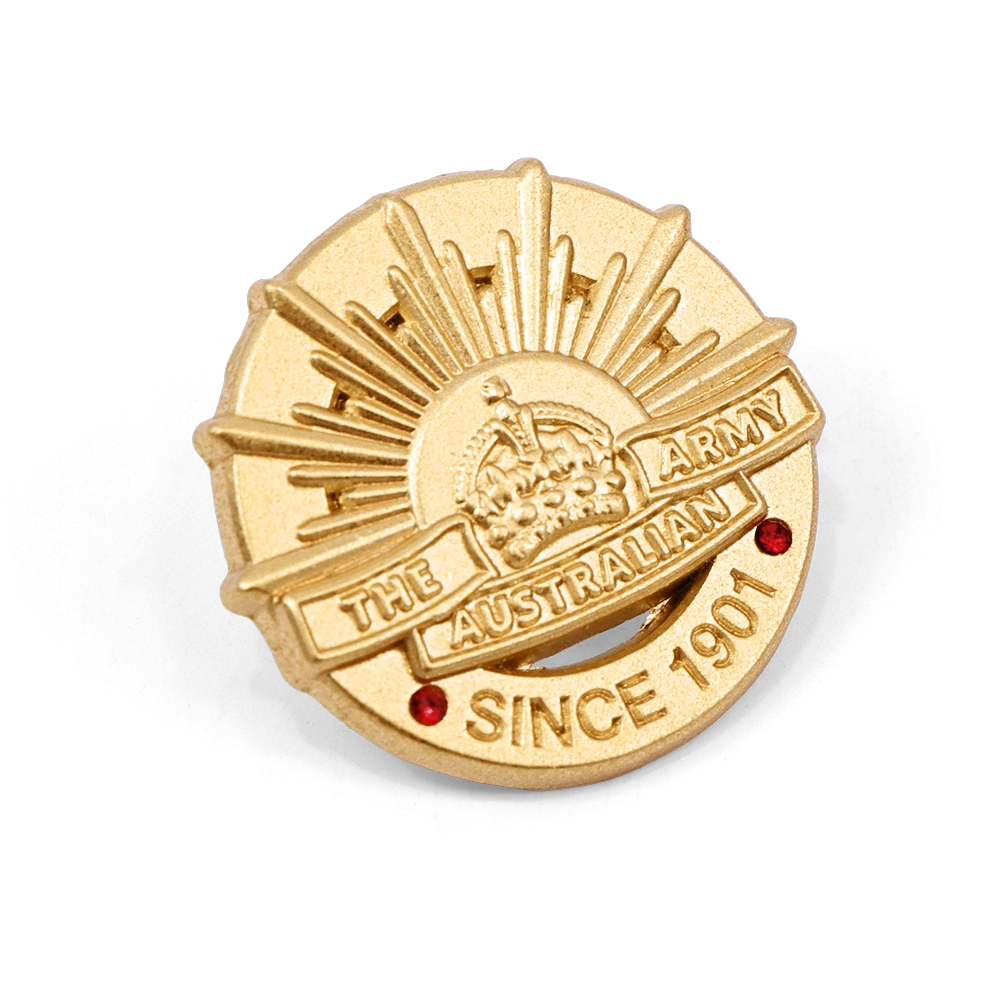 Australian Army 125th Anniversary Desk Paper Weight on a Black Background